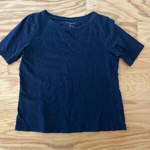 Talbots Fitted Navy Blue Short Sleeve T-Shirt